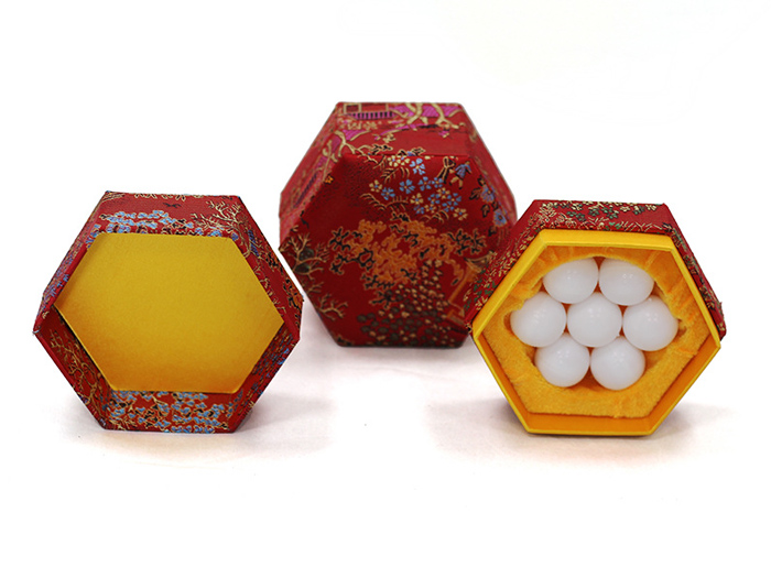 中式锦缎药品盒